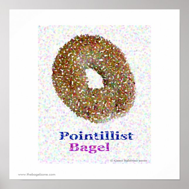 Póster Bagel puntillista (Frente)