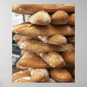 Póster Baguettes frescos del artesano