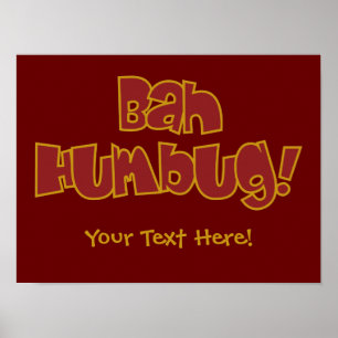Póster ¡BAH HUMBUG! personalizado poster