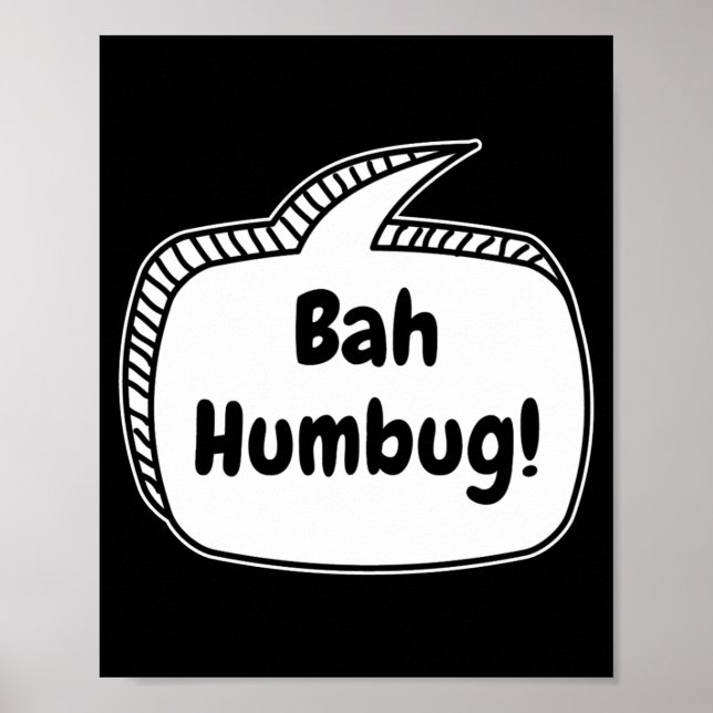 Póster Bah Humbug Speech Bubble Toddler T Shirt  (Frente)