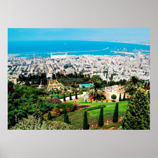 Póster Bahai Gardens above Haifa, above Mt. Carmel poster