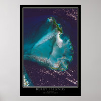Bahamas, Islas Berry, desde el mapa de satélites e