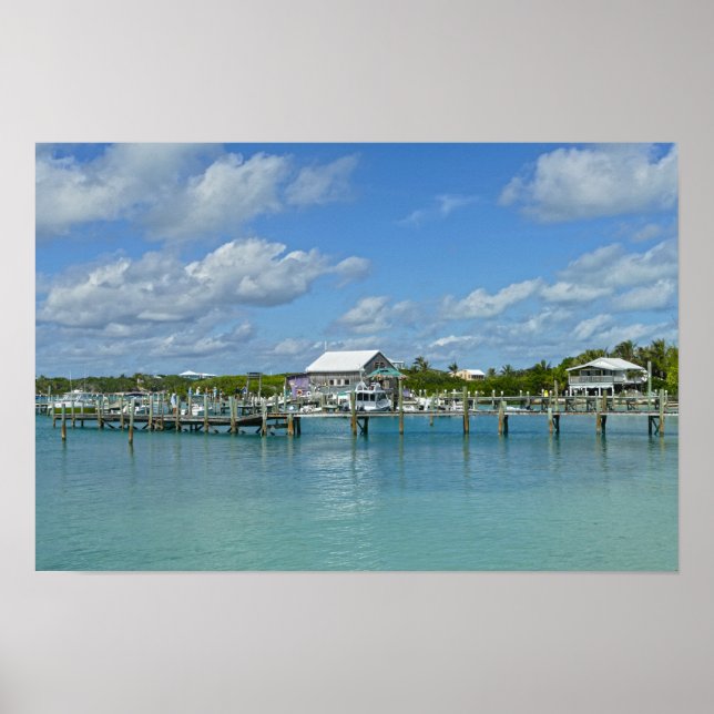 Póster Bahamas Marina, Isla de Gran Abaco (Frente)