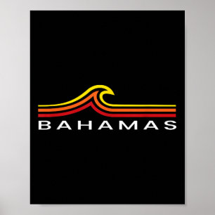 Póster Bahamas Olas Vintage Hombres Mujeres Niñas Niños R