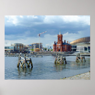 Póster Bahía de Cardiff, Cardiff, País de Gales