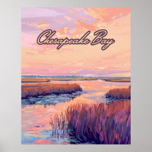Póster Bahía de Chesapeake Annapolis Maryland Virginia Su
