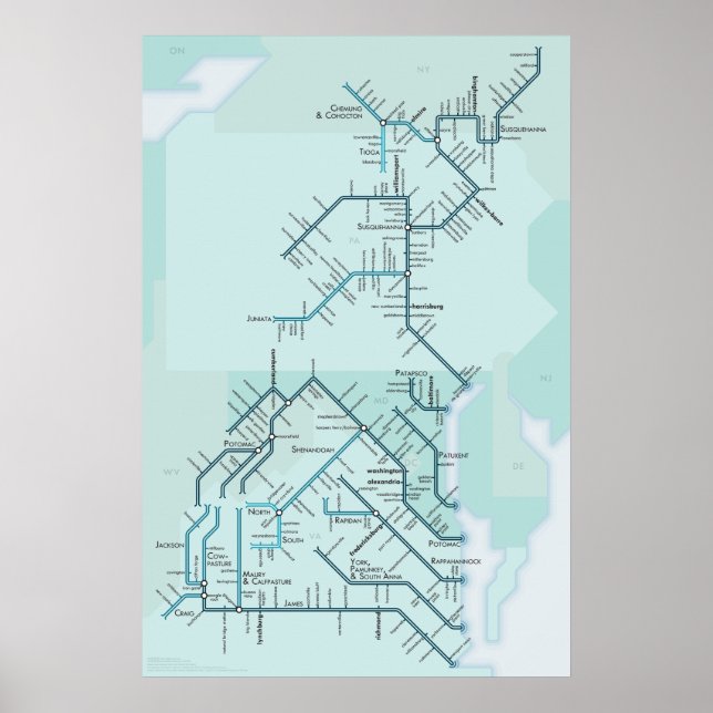 Póster Bahía de Chesapeake de 20" x 30" (Frente)