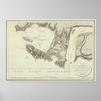 Póster Bahía de Concepción, Chile
