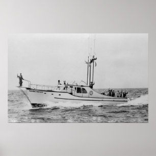 Póster Bahía de Depoe, barco del martín pescador de