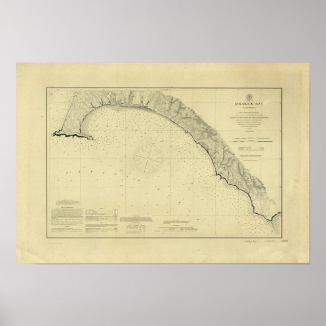 Póster Bahía de Drake, California (Frente)