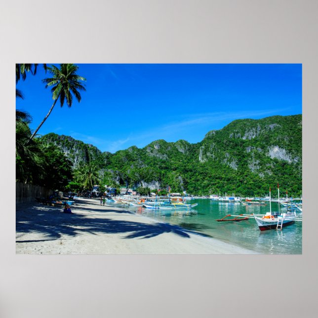 Póster Bahía de El Nido Playa (Frente)