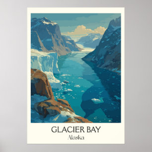 Póster Bahía de glaciar Parque Nacional Alaska Glaciar