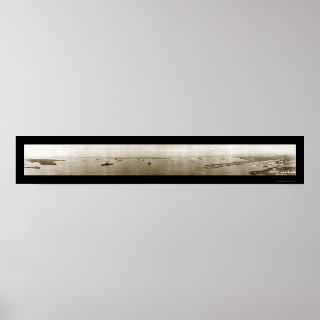 Póster Bahía de Guantánamo en Cuba Foto 1920 (Frente)