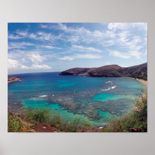 Póster Bahía de Hanauma Hawái (Frente)