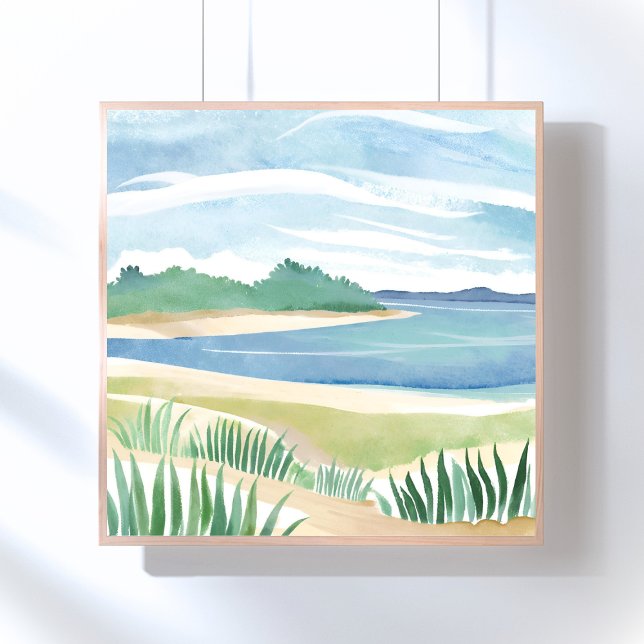 Póster Bahía de hierba de playa | Océano costero marino a (Subido por el creador)