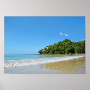 Póster Bahía de Kamala en la isla de Tailandia Phuket en 