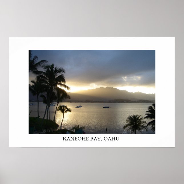 Póster Bahía de Kaneohe, Oahu (Frente)