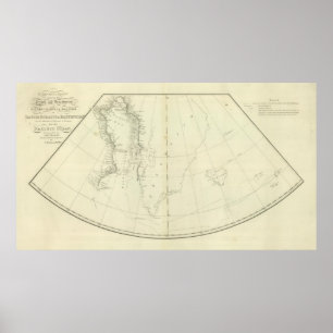 Póster Bahía de los estrechos de Daivs y de las islas de