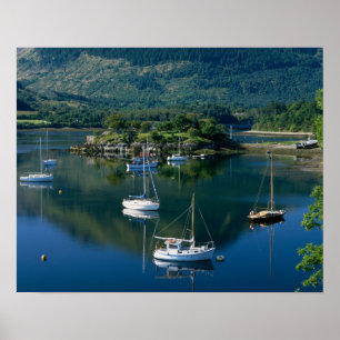 Póster Bahía de los Obispos, Loch Leven, Ballachullish,
