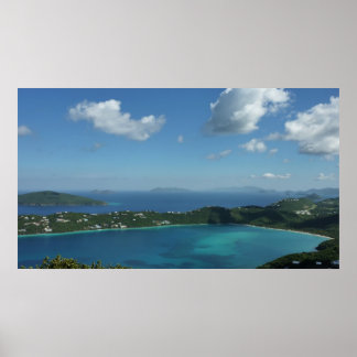 Póster Bahía de Magens, Isla Hermosa de Santo Tomás