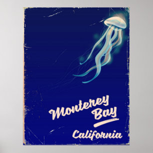 Póster Bahía de Monterey California Jelly vintage viaje