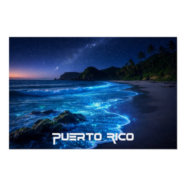 PÓSTER BAHÍA DE MOSQUITOS - PUERTO RICO (Anverso)