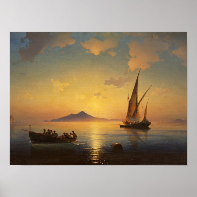 Póster Bahía de Nápoles Marítimo Ivan Aivazovsky (Frente)