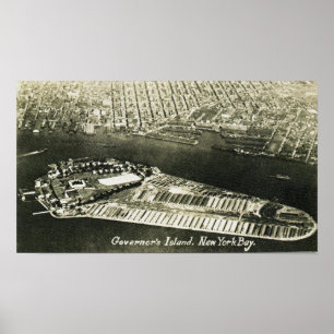 Póster Bahía de Nueva York, isla del gobernador