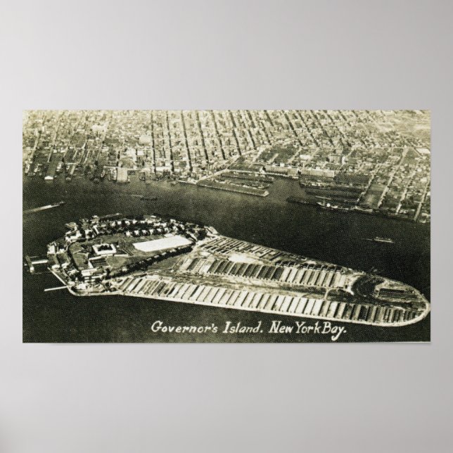 Póster Bahía de Nueva York, isla del gobernador (Frente)
