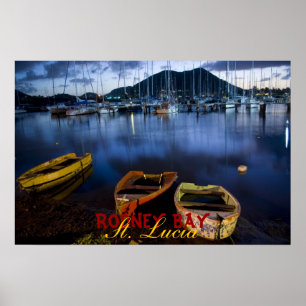 Póster Bahía de Rodney, Santa Lucía