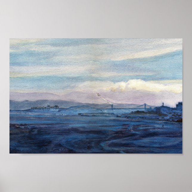 Póster Bahía de San Francisco, Ángeles azules 1984 (Frente)