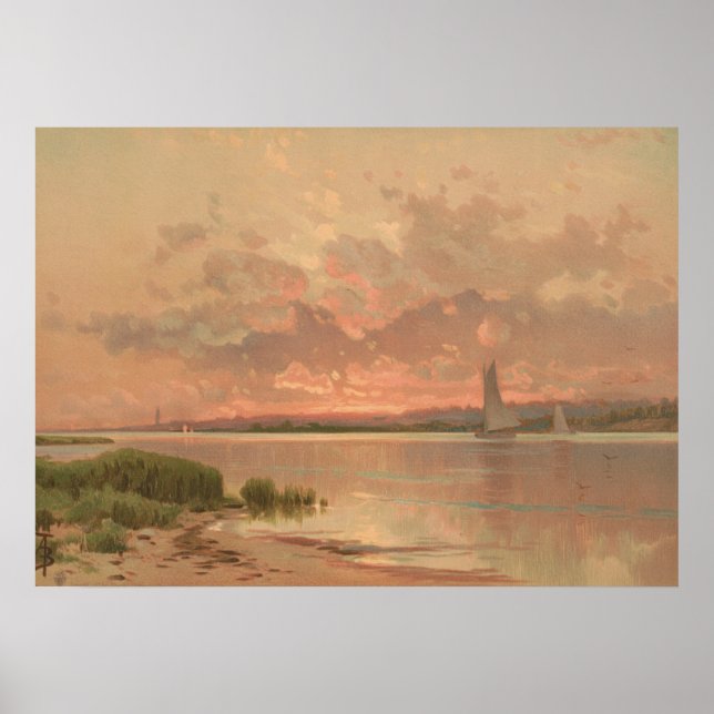 Póster Bahía de Shinnecock Sunset (Frente)