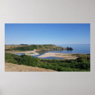 Póster Bahía de tres acantilados