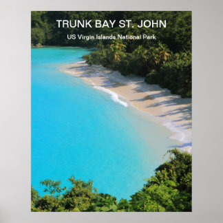 Póster Bahía de Trunk, St, John, Parque Nacional USVI