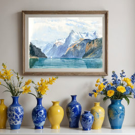 Póster Bahía de Uri, Brunnen por John Sargent