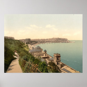 Póster Bahía del sur, Scarborough, Yorkshire, Inglaterra