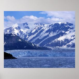 Póster Bahía Disenchantment y glaciar Hubbard,