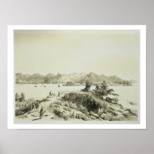 Póster Bahía e isla de Hong Kong, plato 4 de Ske