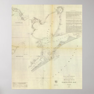 Póster Bahía Galveston, Texas