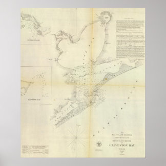Póster Bahía Galveston, Texas