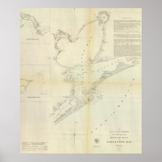 Póster Bahía Galveston, Texas (Frente)