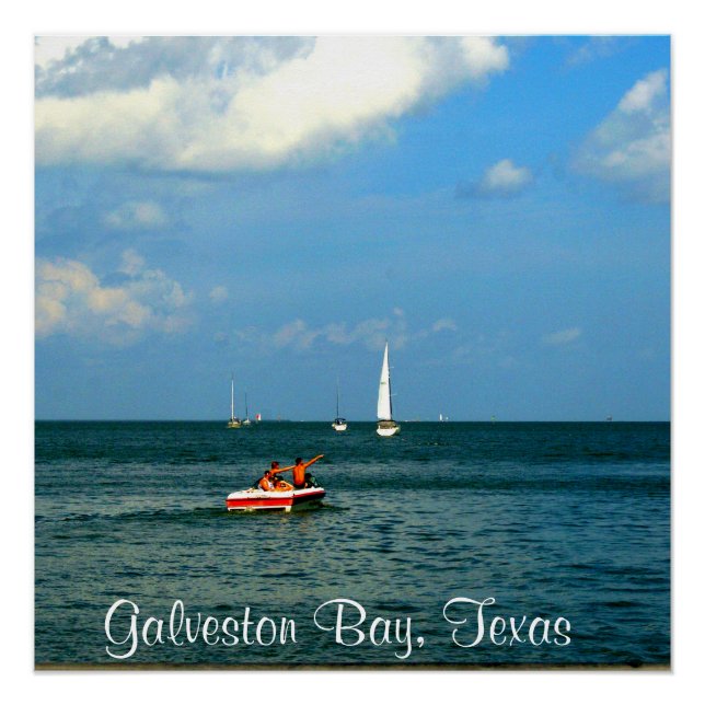 Póster Bahía Galveston, Texas (Anverso)