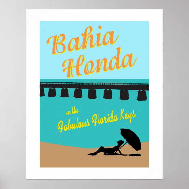 Póster Bahia Honda Florida Keys (Frente)
