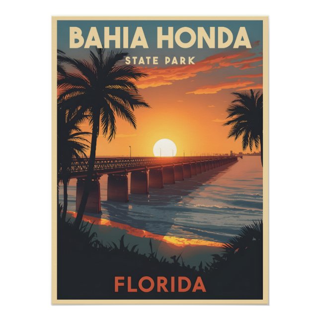 Póster Bahia Honda State Park - Florida  (Anverso)