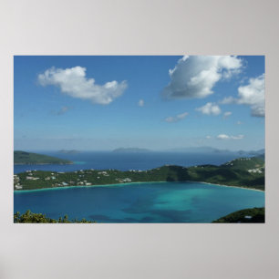 Póster Bahía Magens, St. Thomas Escena Hermosa de Isla