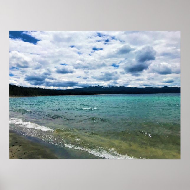 Póster Bahía Simax en el lago Crescent, Oregón (Frente)