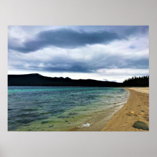 Póster Bahía Simax en el lago Crescent, Oregón