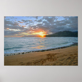 Póster Bahía Wainiha, Kauai, Hawái, Amanecer