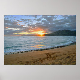 Póster Bahía Wainiha, Kauai, Hawaii, Sunrise