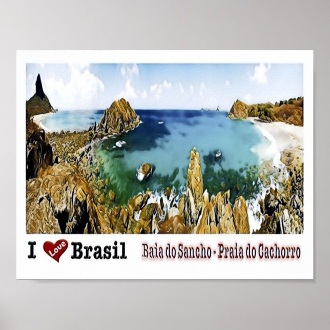 Póster Baia do Sancho - Amo - Brasil - (Frente)